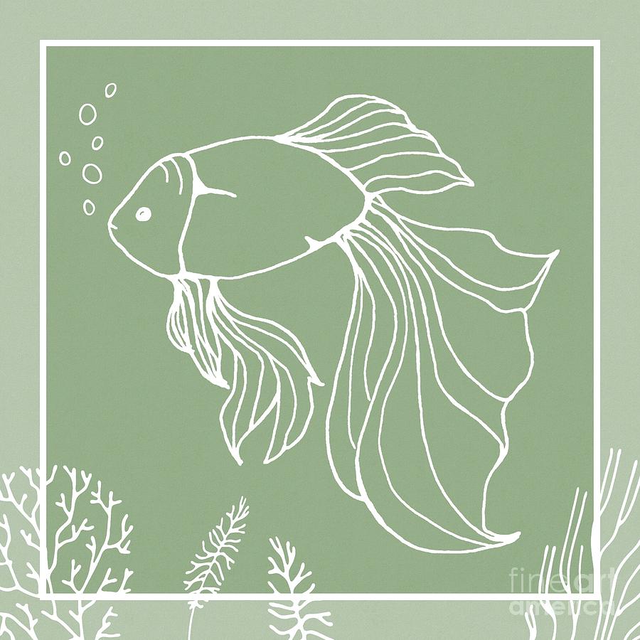 Bubbly Fish in Seagrass Green by Patricia Strand Bubbly Fish in Seagrass Green by Patricia Strand