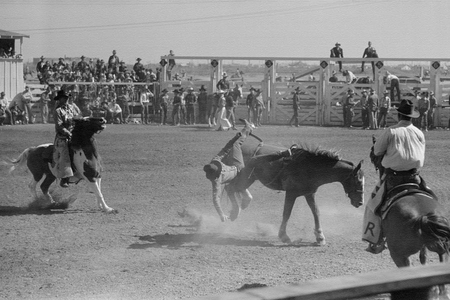 Bucked off a Bronco Painting by Russell Lee - Fine Art America