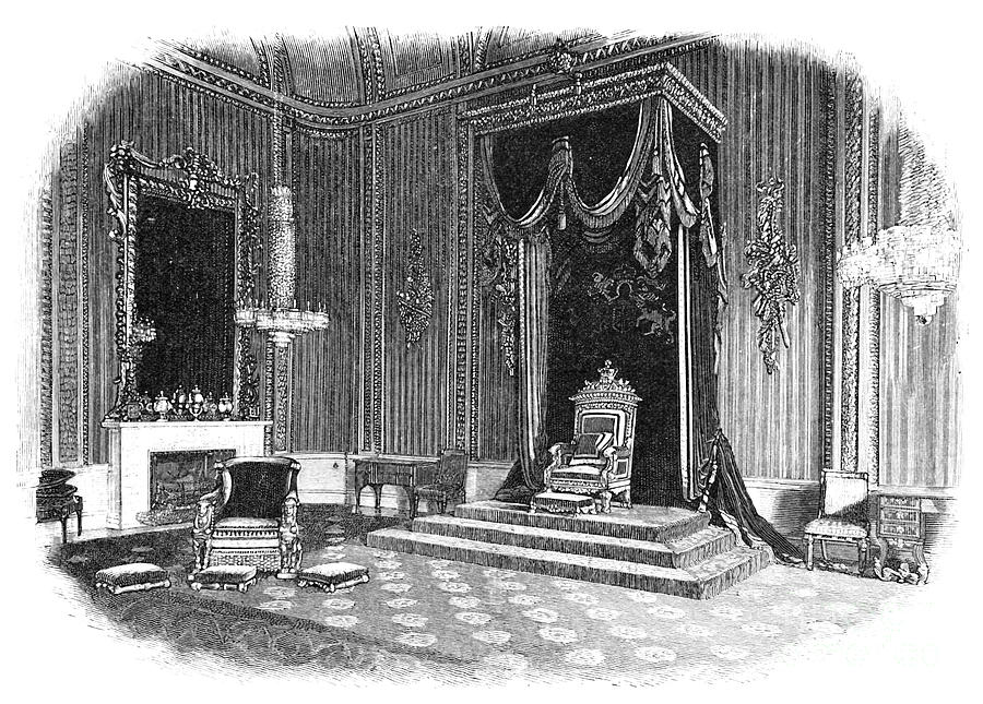 Buckingham Palace The Throne-room Drawing by Print Collector