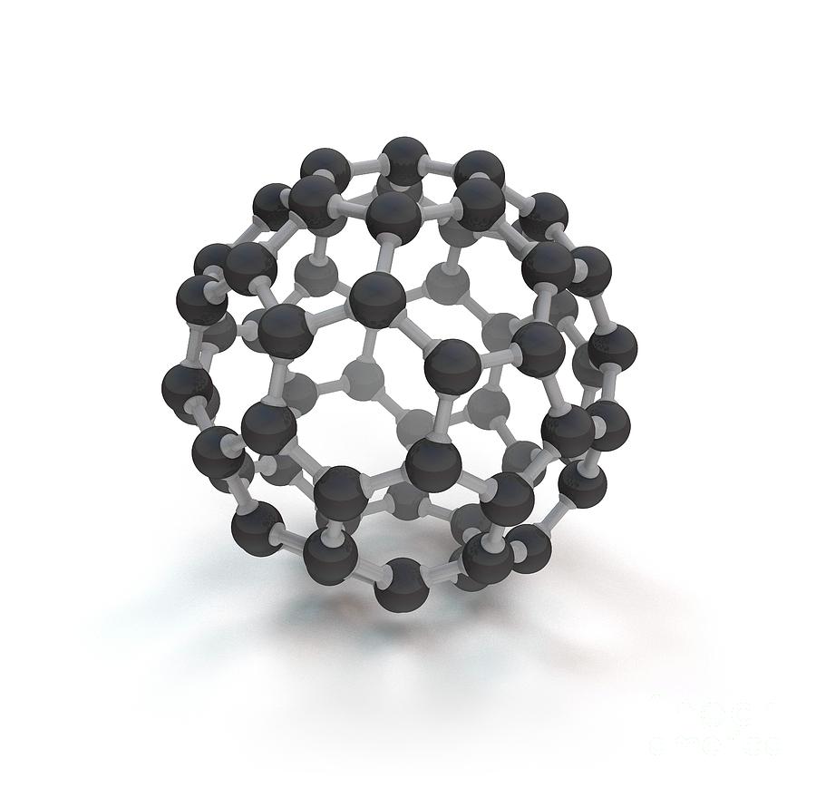 Buckminsterfullerene Molecule (c60) Photograph by Mikkel Juul Jensen/science Photo Library