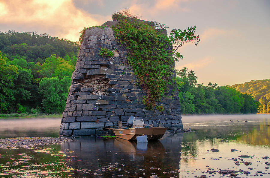 Bucks County - Morning on the Delaware River Photograph by Bill Cannon