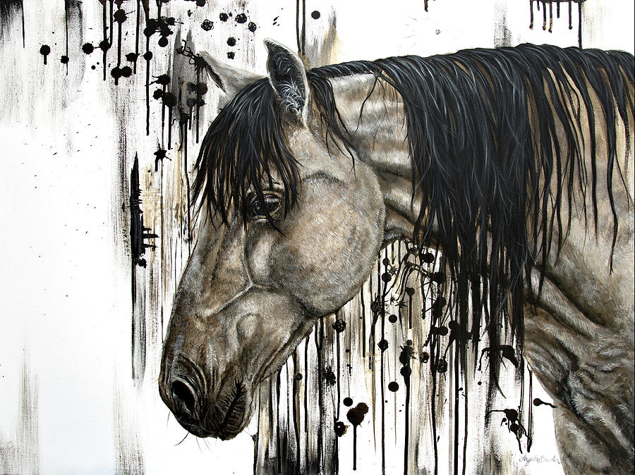 Horse Painting - Buckskin Beauty  painting by Angela Bawden by Angela Bawden