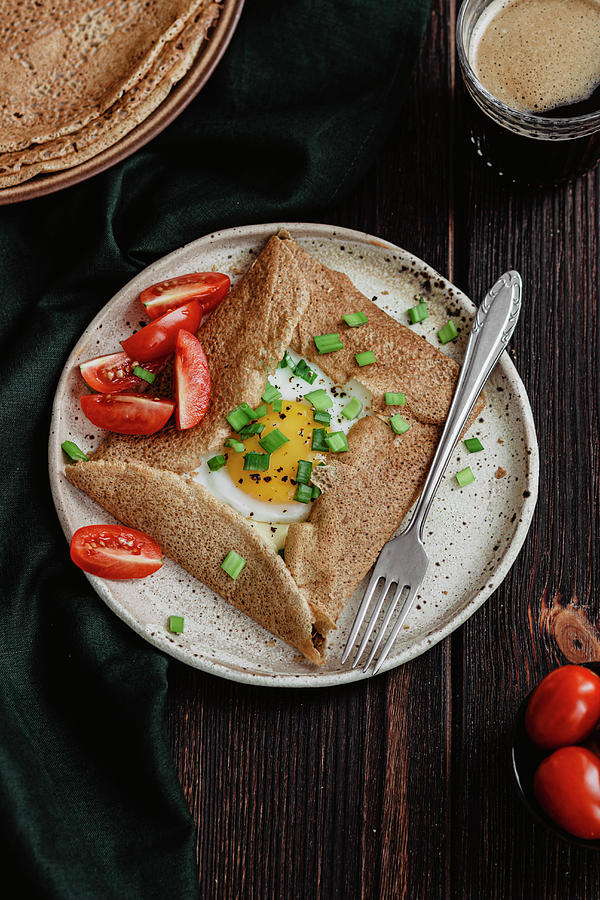 Buckwheat Galette With Egg Photograph by Monika Rosa