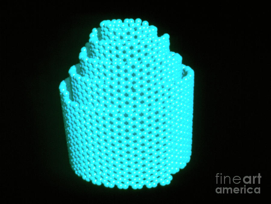 Buckytube: Fullerene Microtubule Photograph by Biosym Technologies, Inc./science Photo Library