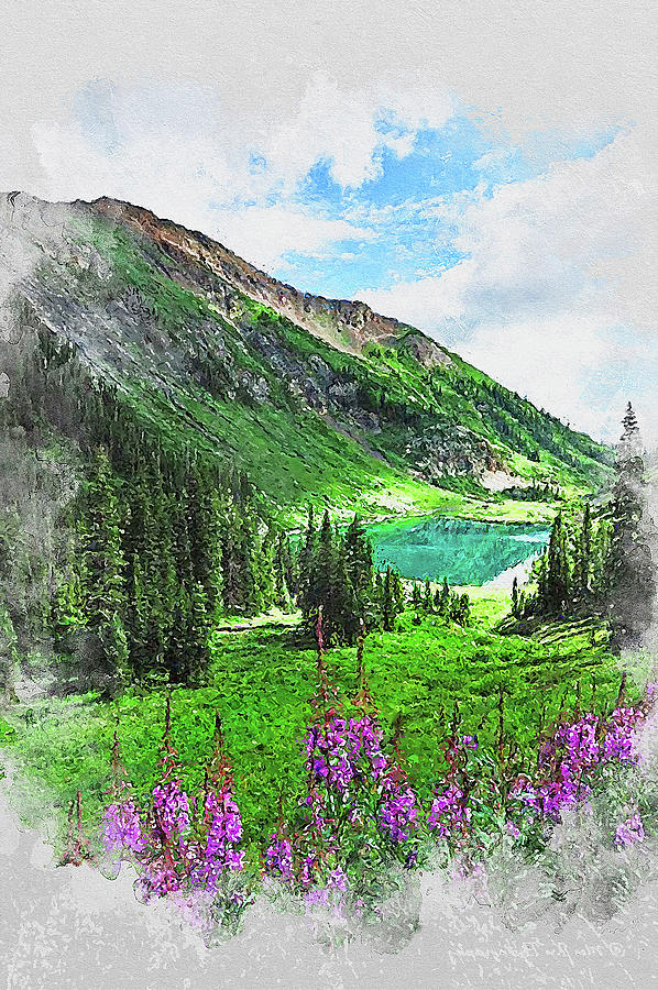 Bucolic Paradise - 30 Painting by AM FineArtPrints