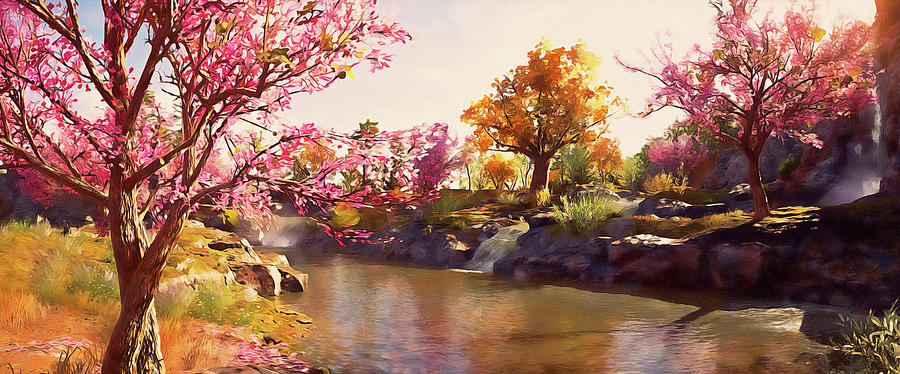Bucolic Paradise - 32 Painting by AM FineArtPrints