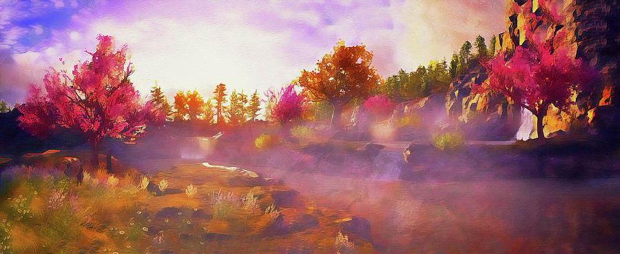 Bucolic Paradise - 34 Painting by AM FineArtPrints