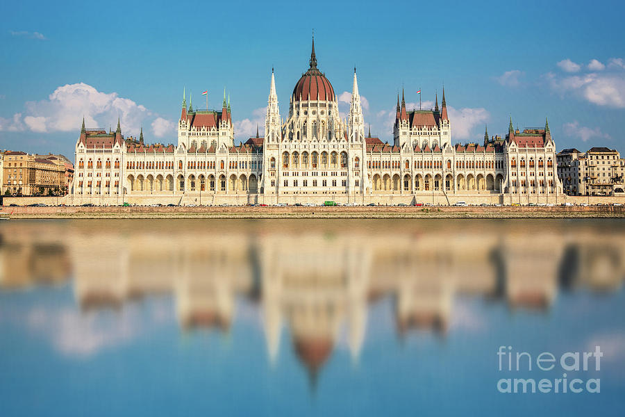 Architecture Photograph - Budapest parliament, Hungary by Delphimages Photo Creations