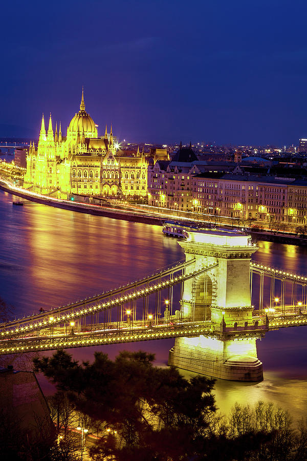 Budapest Twilight View Photograph