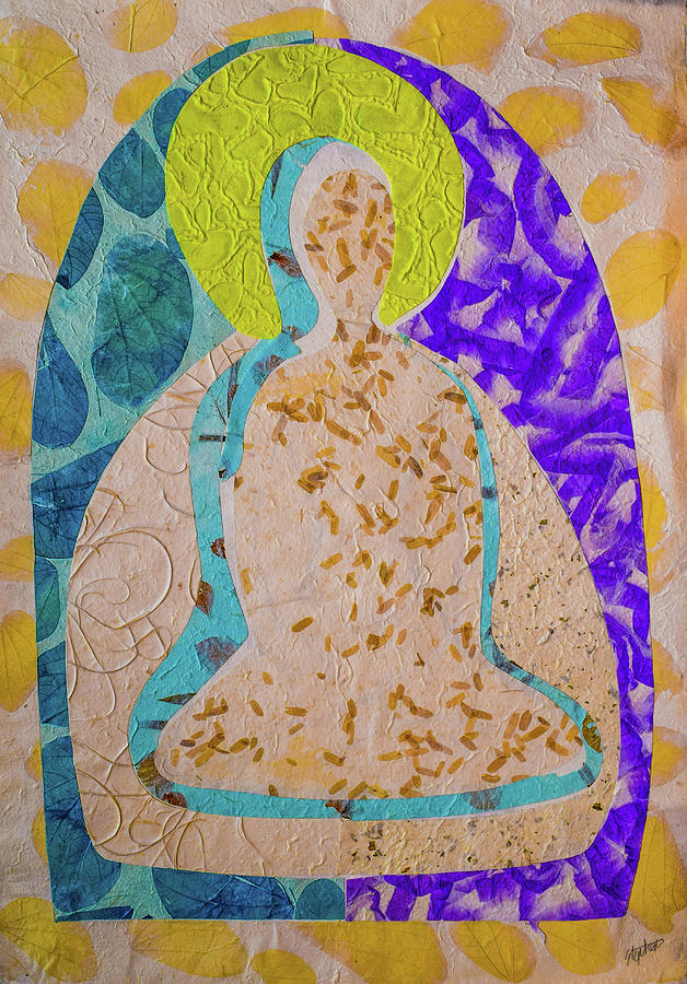 Buddha Collage 1 Painting by Stephen Humphries - Fine Art America