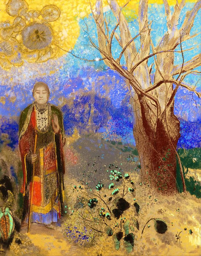 Odilon Redon Painting - Buddha - Digital Remastered Edition by Odilon Redon