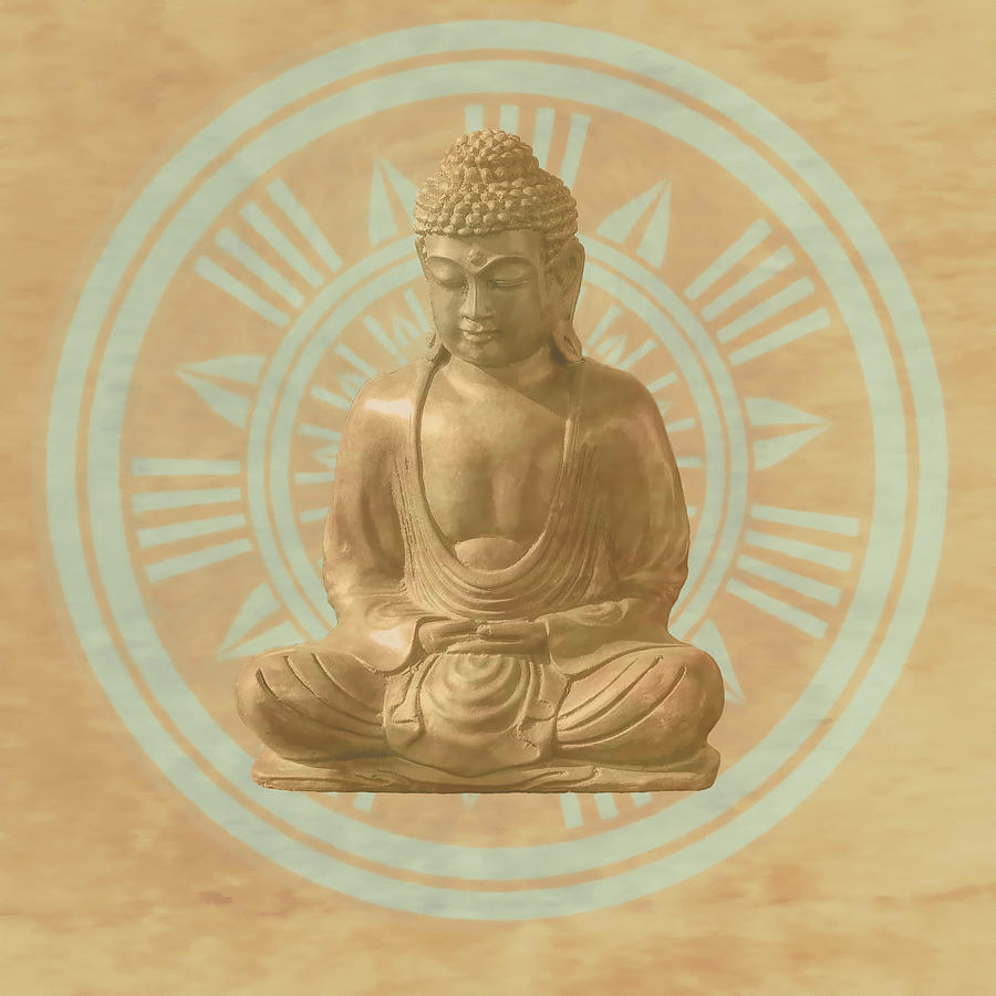 Buddha - Mandala Digital Art by Leslie Montgomery