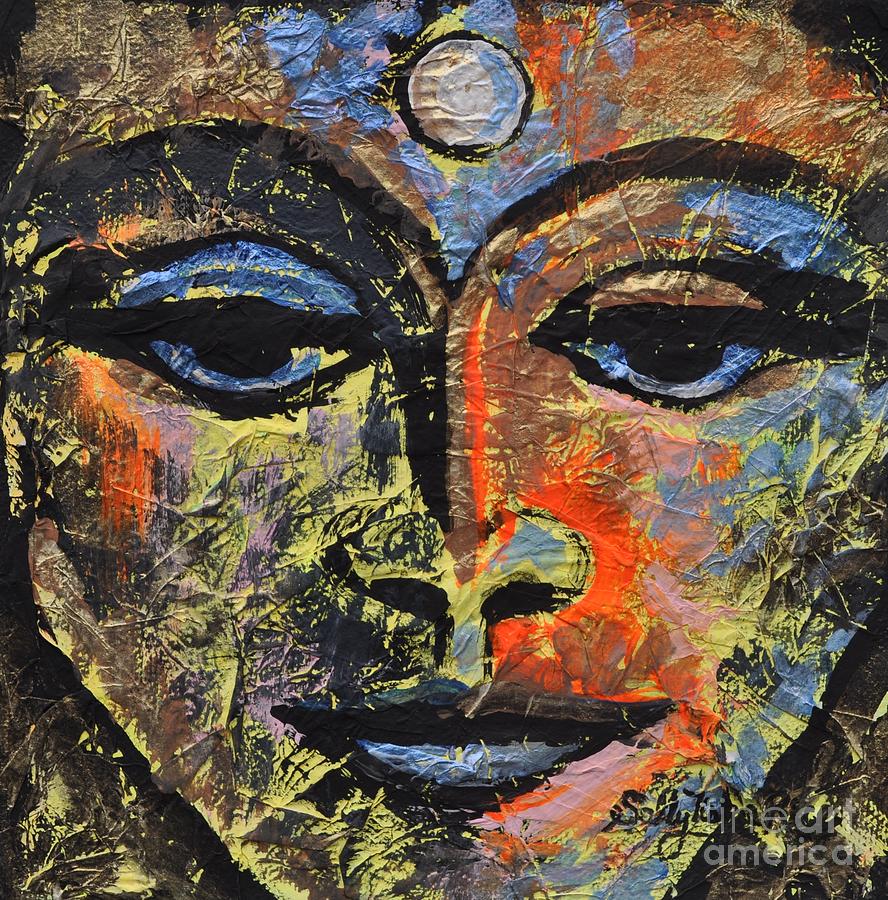Meditation Painting - Buddha by Sally Tiska Rice