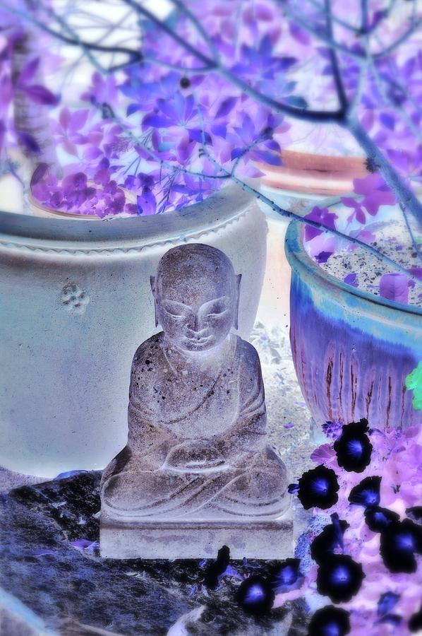 Buddha Statue In Lavender by Marla McPherson Buddha Statue In Lavender by Marla McPherson