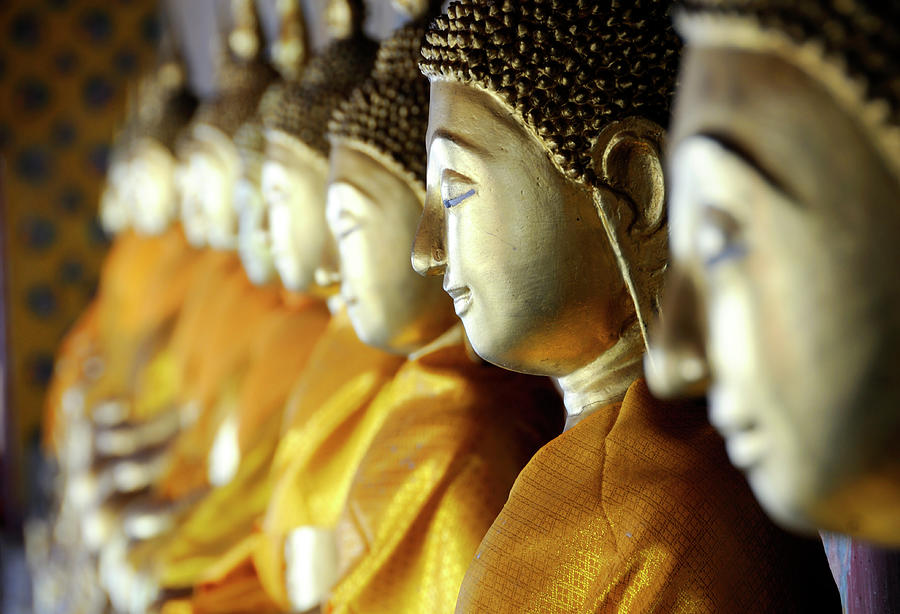 Buddhas At Wat Arun, Bangkok Photograph by Leontura