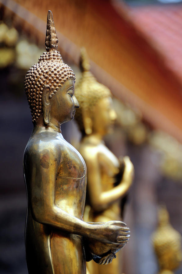 Buddhas At Wat Doi Suthep Photograph by Leontura