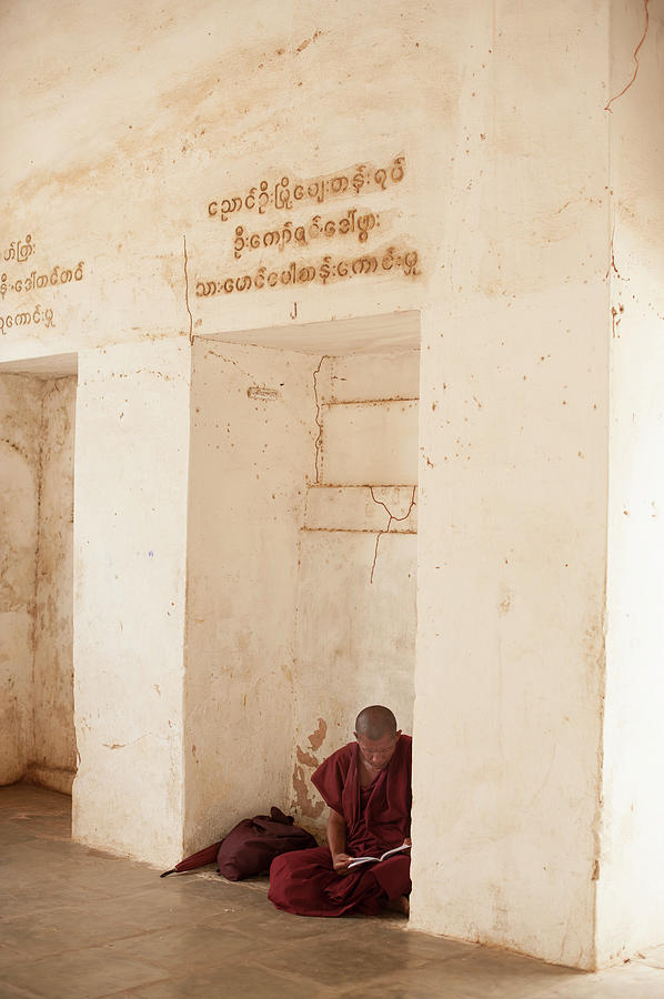 Buddhist Monk, Bagan, Myanmar Photograph by Cultura Rm Exclusive/yellowdog