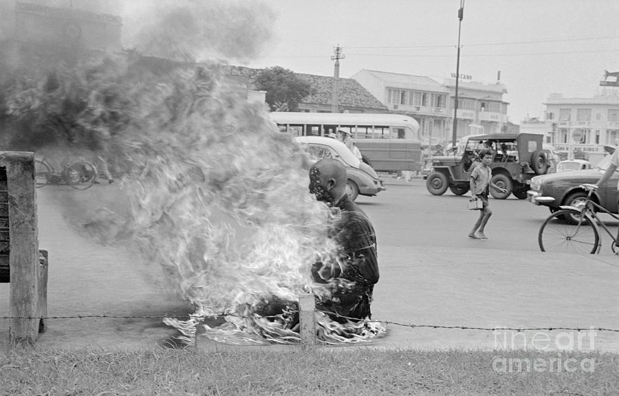 Buddhist Monk Committing Suicide By Fire Photograph by Bettmann