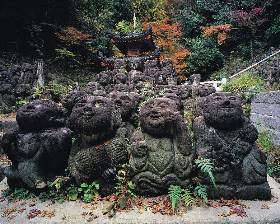 Buddhist Statues At Otagi Nenbutsuji Photograph by Murat Taner