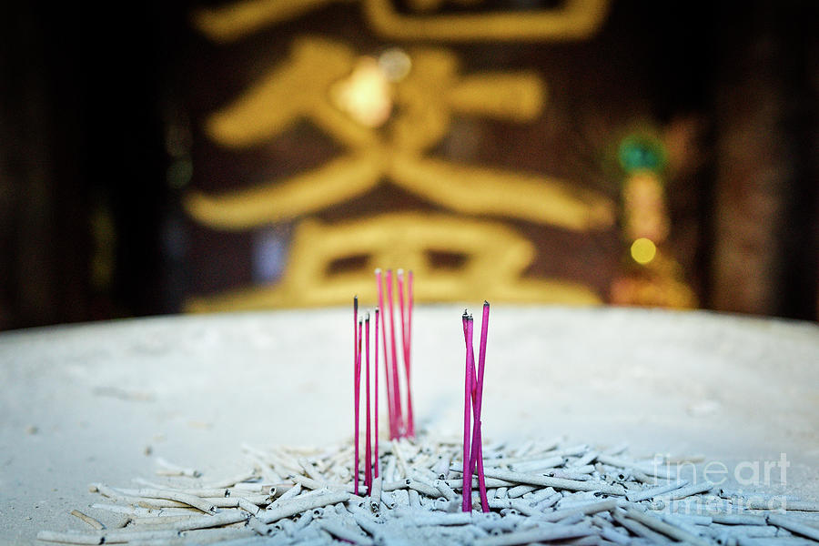 Buddhist temple incense Photograph by Dean Harte
