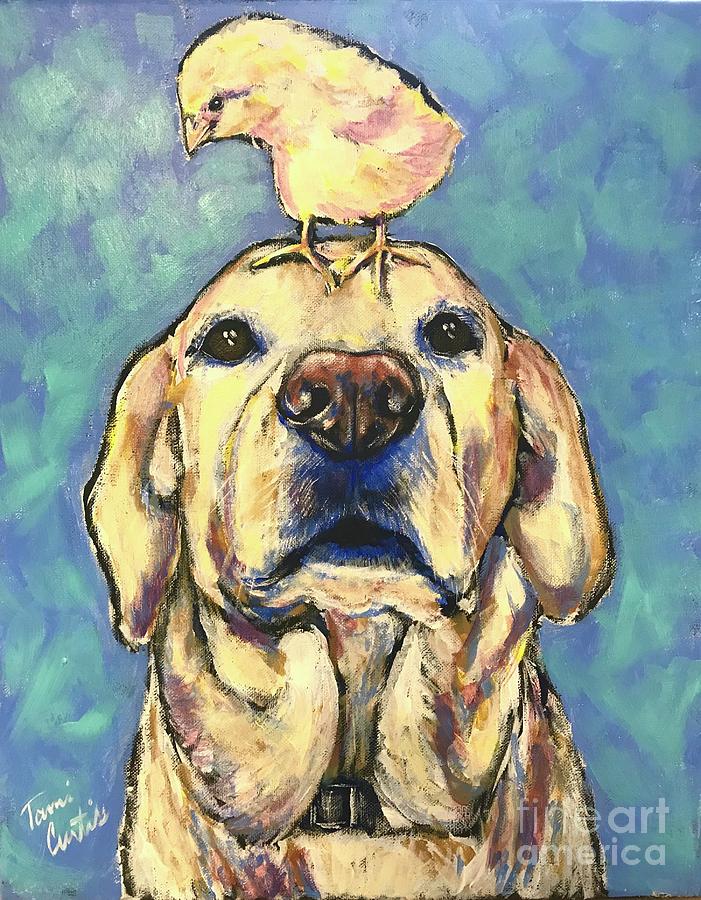 Pet Portraits Painting - Buddies by Tami Curtis