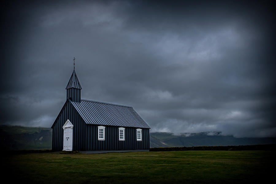 Budir Black Church (iceland) Photograph by Oliver Isermann - Fine Art ...