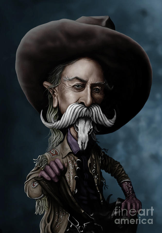 Portrait Drawing - Buffalo Bill by Andre Koekemoer
