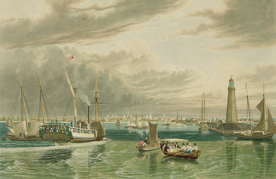 Buffalo, from Lake Erie Painting by Unknown
