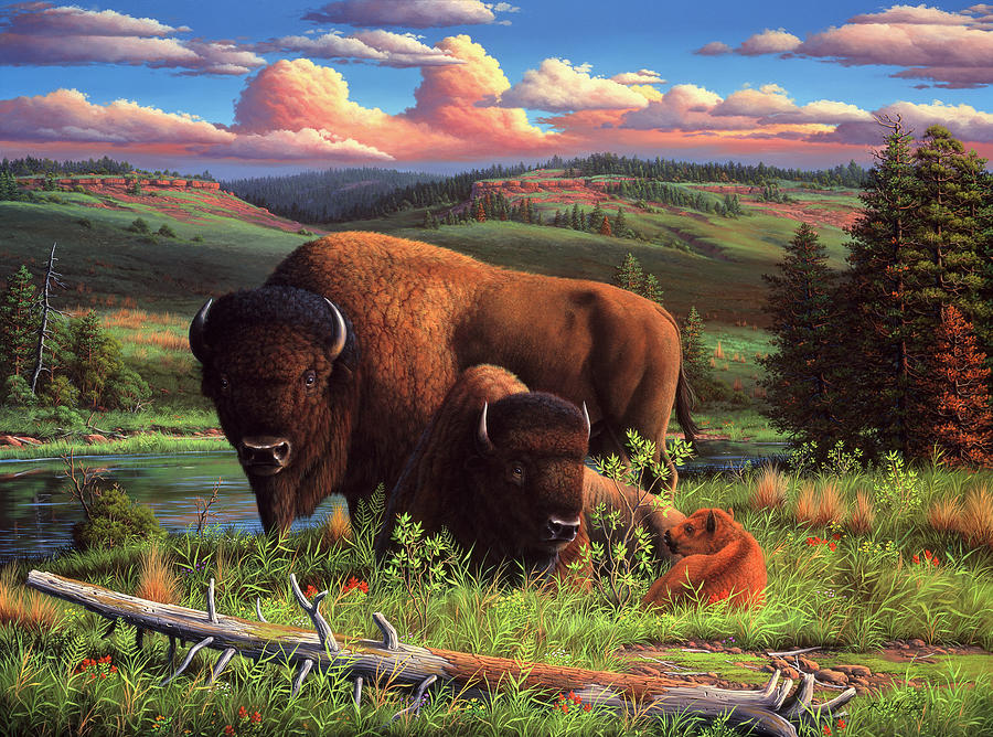Buffalo Nation Painting by R W Hedge