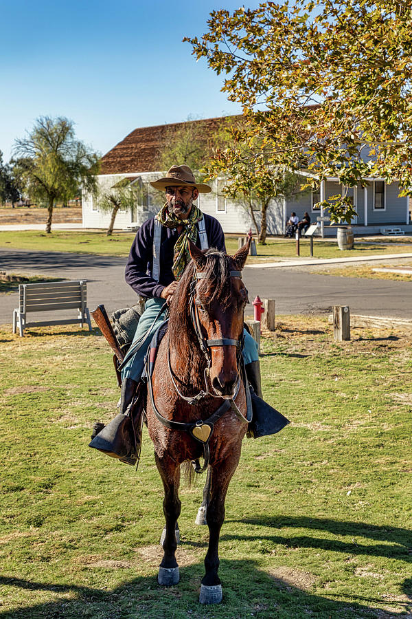 Buffalo Soldier 2018 - Allensworth State Park Annual Jubilee Celebration Photograph by Gene Parks