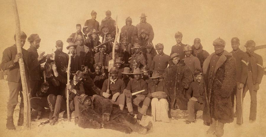 Buffalo Soldiers Of The 25th Infantry Regiment   1890 Painting