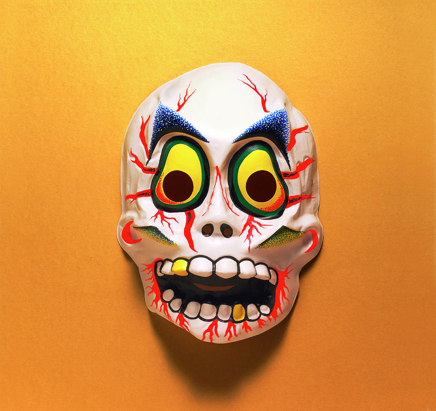 Halloween Drawing - Bug Eyed Skeleton Mask by CSA Images