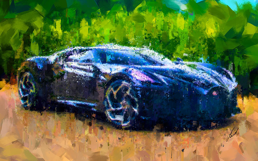 Bugatti La Voiture Noire Painting by Vart Studio