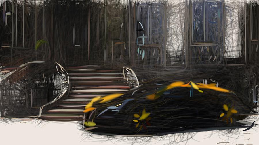 Bugatti Veyron Grand Sport Vitesse Drawing Digital Art by CarsToon Concept