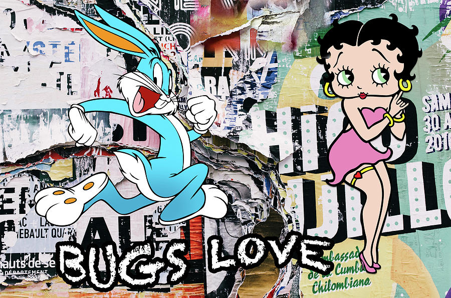 Buggy Bunny Betty Boop Mixed Media By Adriano Cuencas Pixels 0147