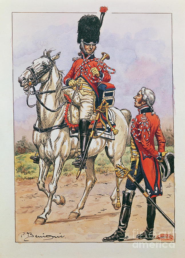 Bugler Of The Elite Cavalry Of The Imperial Guard, 1804-06 Painting by ...