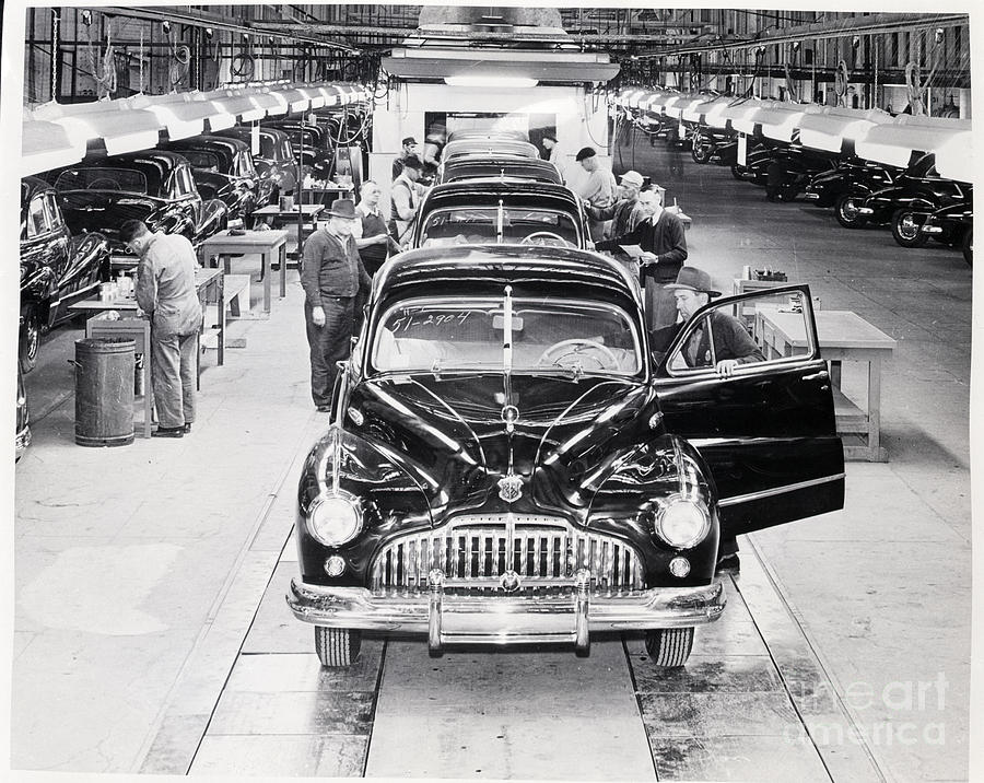 Buick Assembly Line by Bettmann