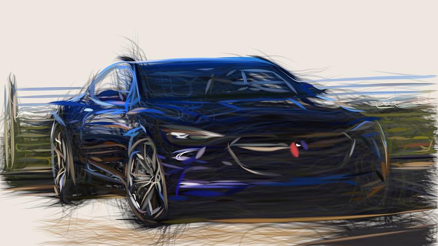 Buick Avista Draw Digital Art by CarsToon Concept