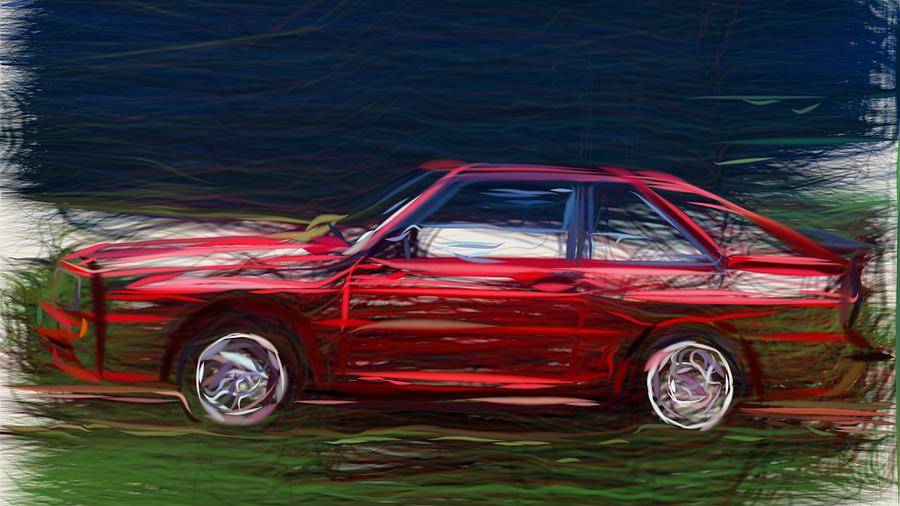 Buick Regal Grand National Draw Digital Art by CarsToon Concept