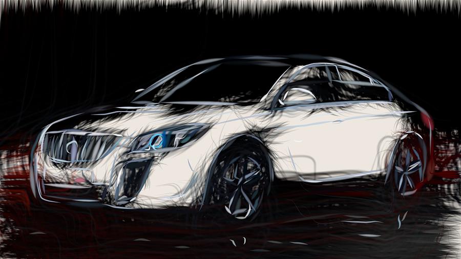 Buick Regal GS Draw Digital Art by CarsToon Concept