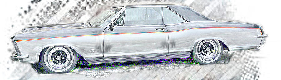 Buick Riviera Sketch Digital Art by Cathy Anderson