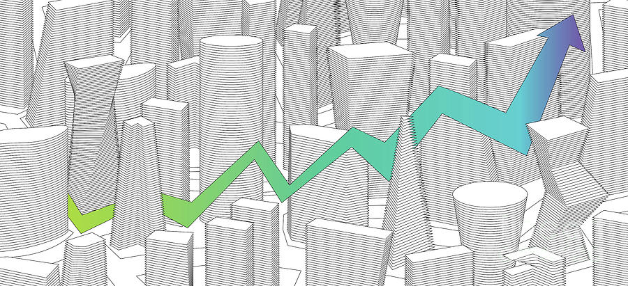 building city and rising graph by ATIKETTA SANGASAENG building city and rising graph by ATIKETTA SANGASAENG