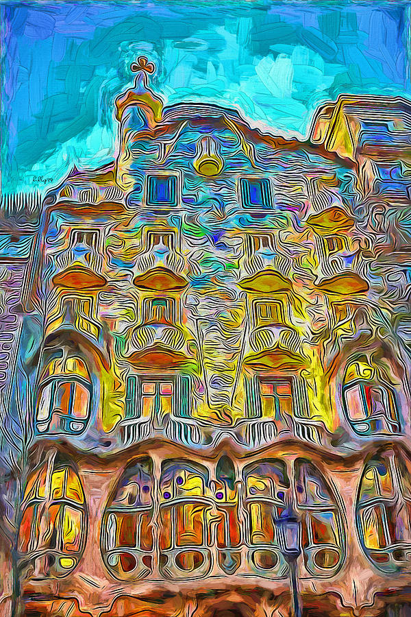 Building In Barselona Painting