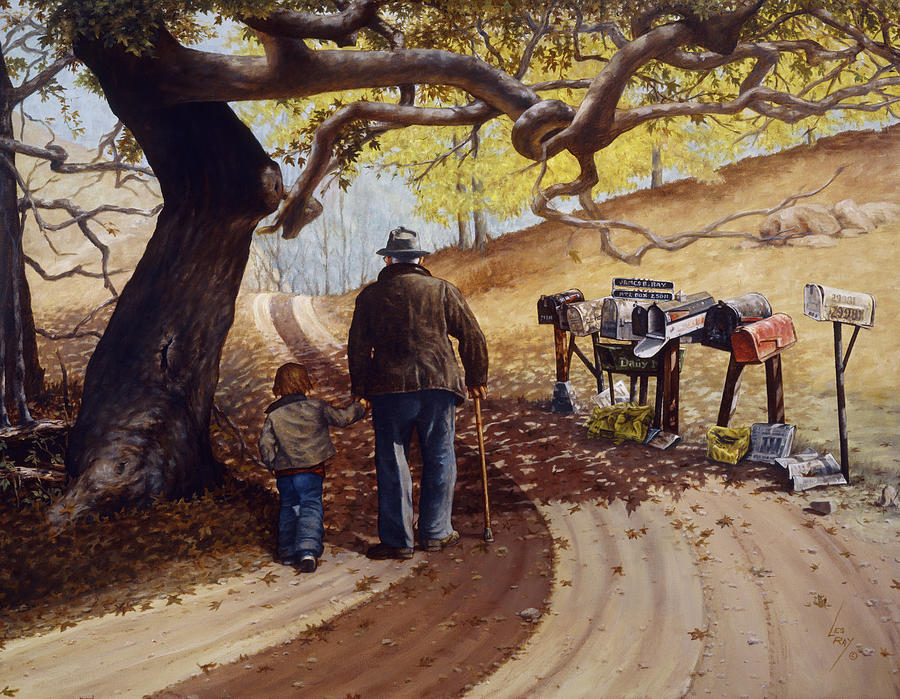 Fall Painting - Building Memories by Les Ray