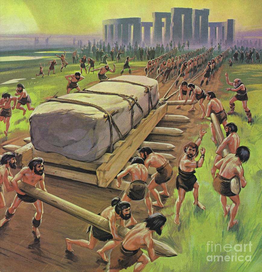 Building Stonehenge Painting by Angus McBride
