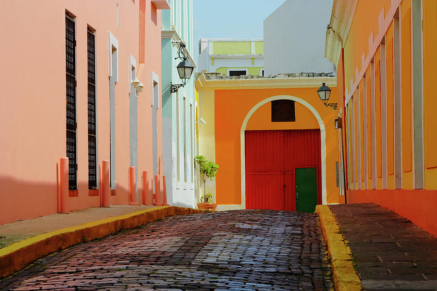 Buildings Along A Street, Old San Juan Photograph by Hola Images