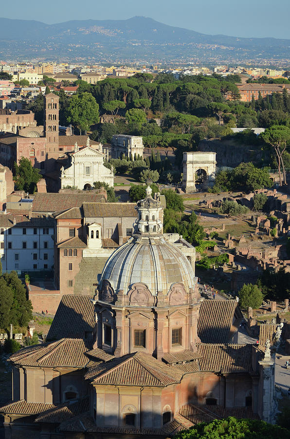 Buildings and Arches Roman Forum Overview Rome Italy Photograph by Shawn OBrien