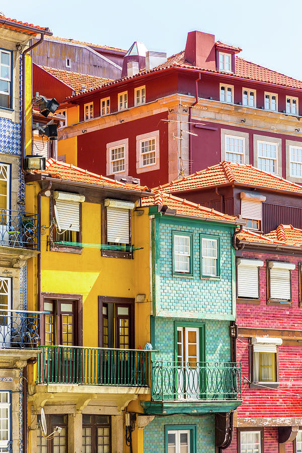 Buildings of Portos Cais da Ribeira Photograph by W Chris Fooshee