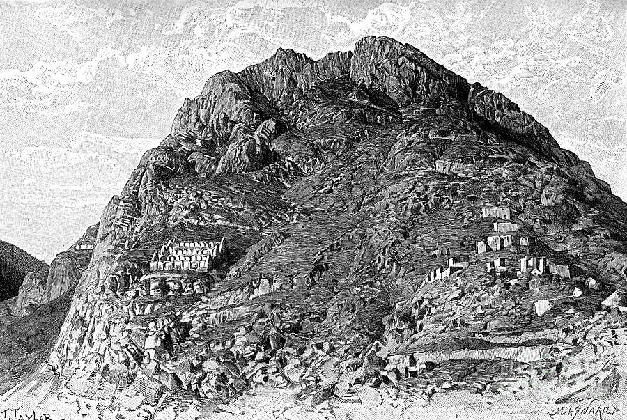 Buildings Of The Incas On The Cerro De Drawing by Print Collector