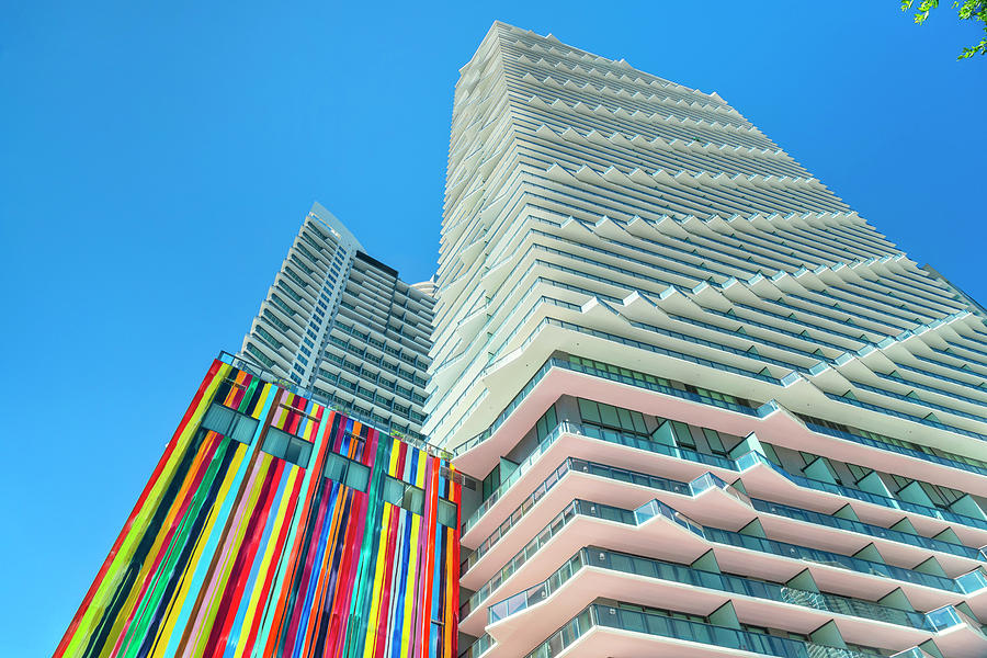 Buildings On Brickell, Downtown Miami Digital Art by Laura Zeid
